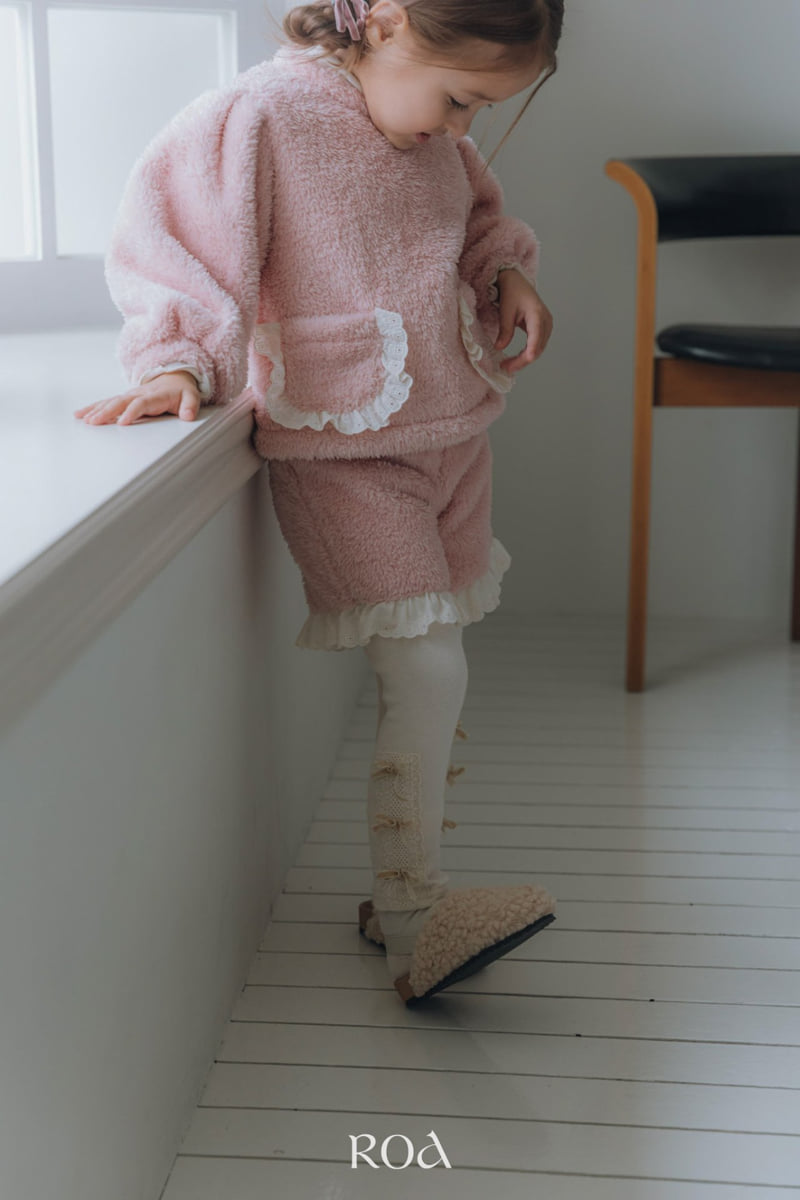 Roa - Korean Children Fashion - #kidsshorts - Fleece Lace Set - 11