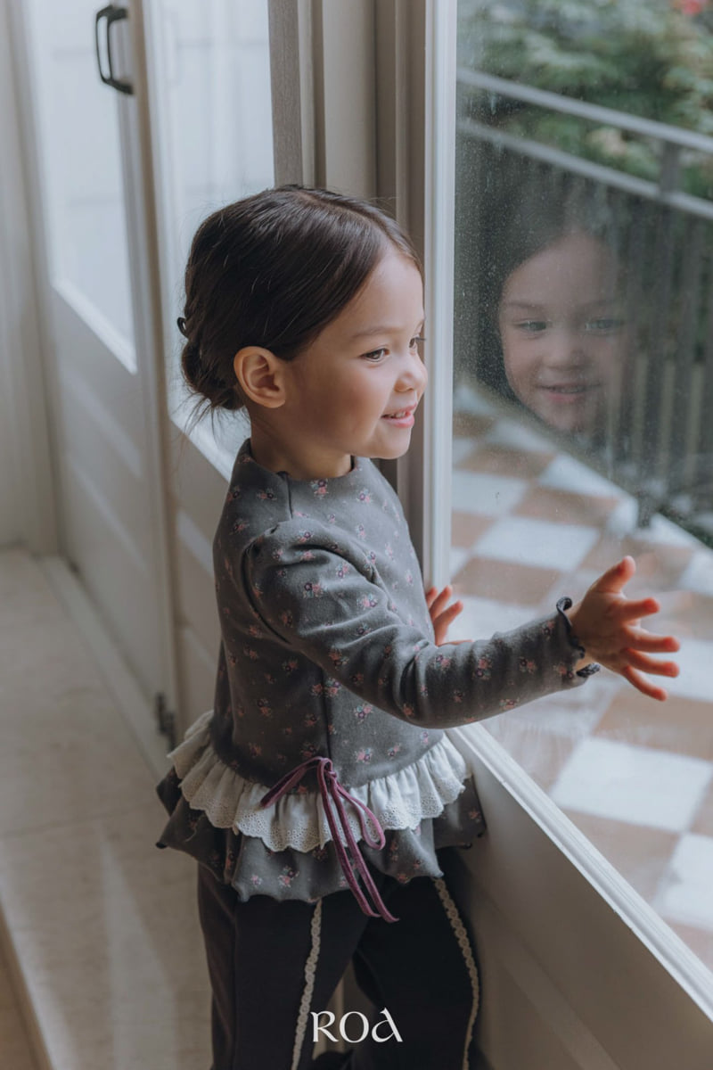 Roa - Korean Children Fashion - #fashionkids - Lace Frill Print Tee - 4