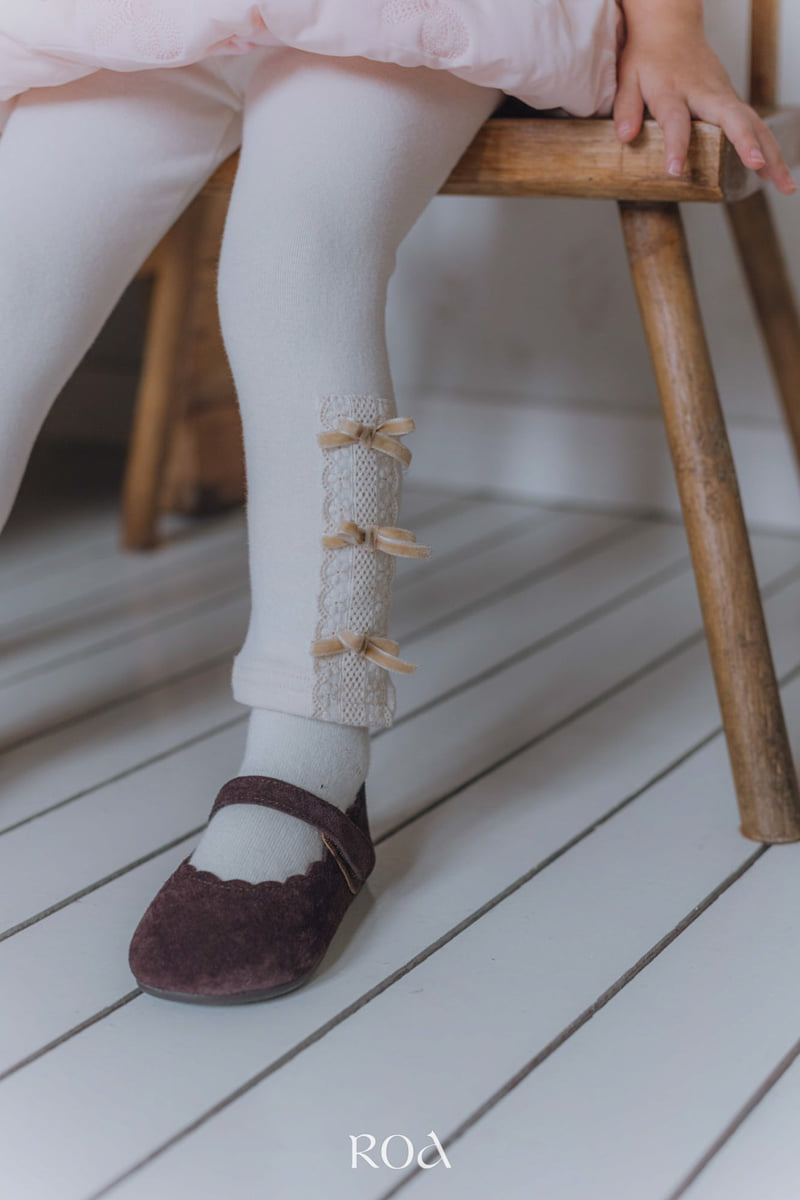 Roa - Korean Children Fashion - #kidsshorts - Ribbon Leggings - 10