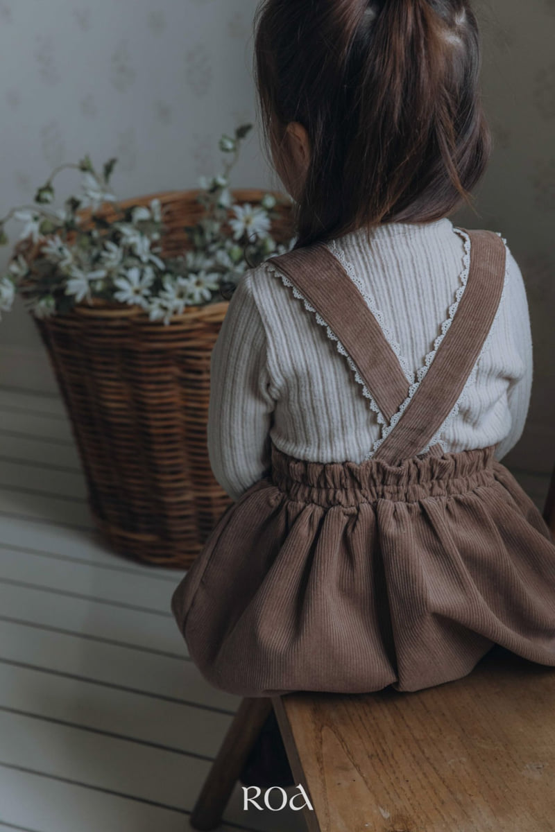 Roa - Korean Children Fashion - #kidsshorts - Lace Strap Suspender Skirt - 8