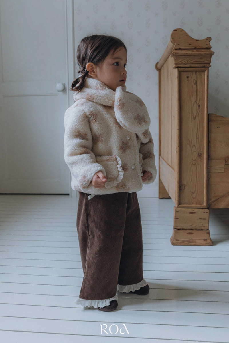 Roa - Korean Children Fashion - #kidsshorts - Flower Jacquard Muffler - 4
