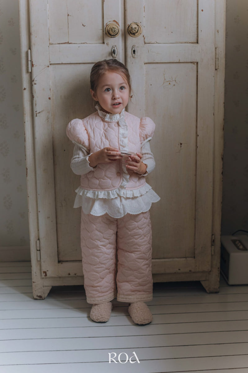 Roa - Korean Children Fashion - #kidzfashiontrend - Quilted Lace Vest - 5