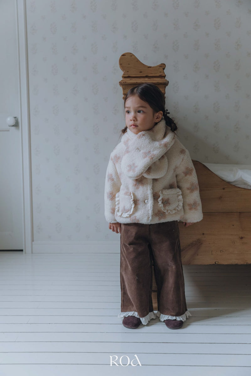Roa - Korean Children Fashion - #kidzfashiontrend - Flower Jacquard Muffler - 5