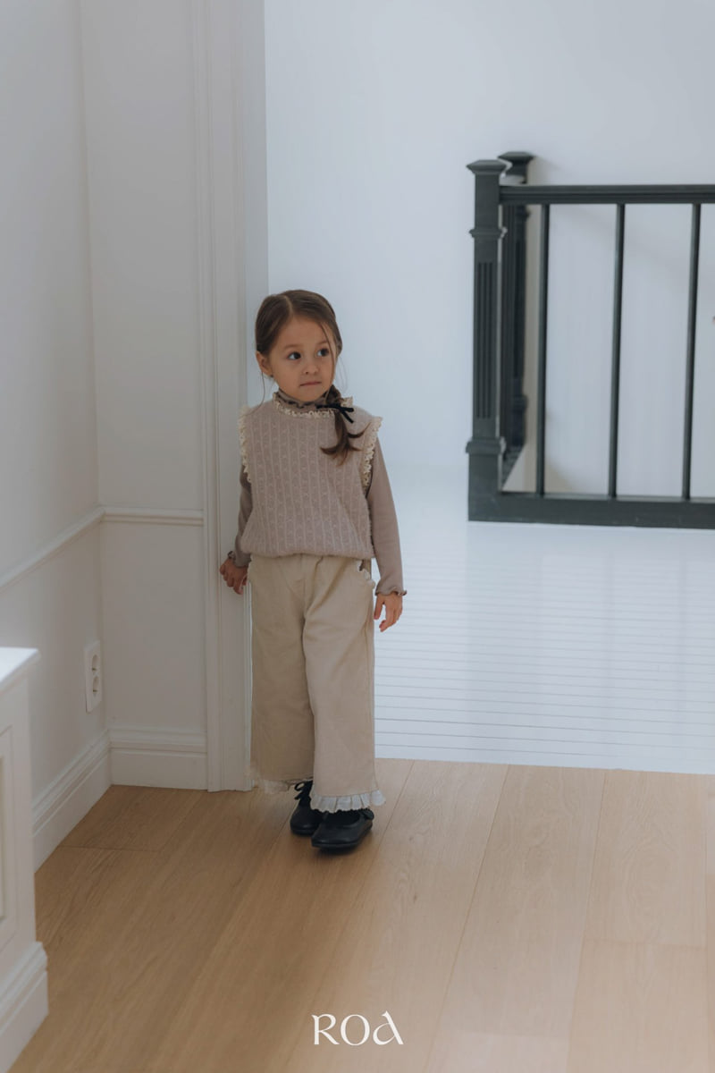 Roa - Korean Children Fashion - #kidzfashiontrend - Knit Lace Vest - 7