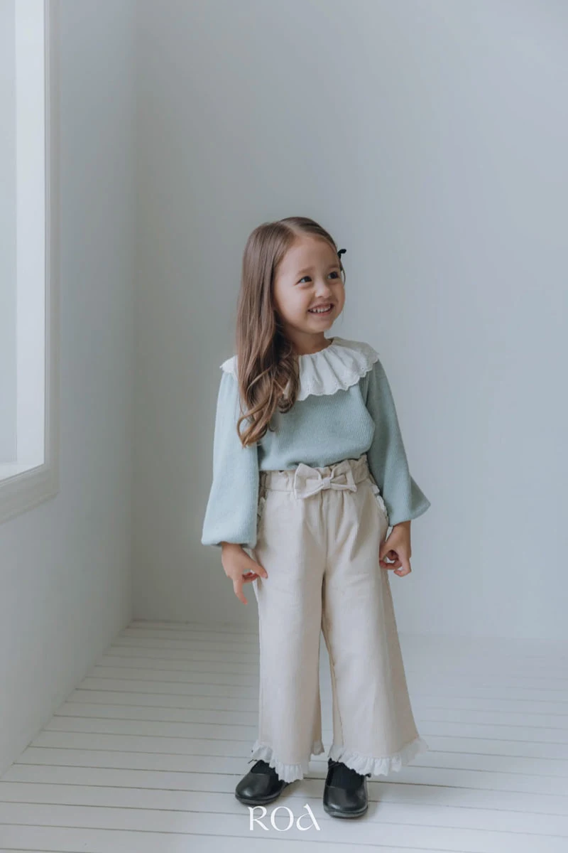 Roa - Korean Children Fashion - #littlefashionista - Corduroy Ribbon Pants - 3
