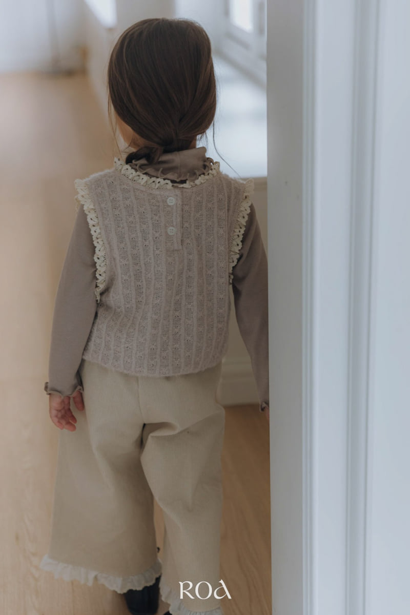 Roa - Korean Children Fashion - #littlefashionista - Knit Lace Vest - 9