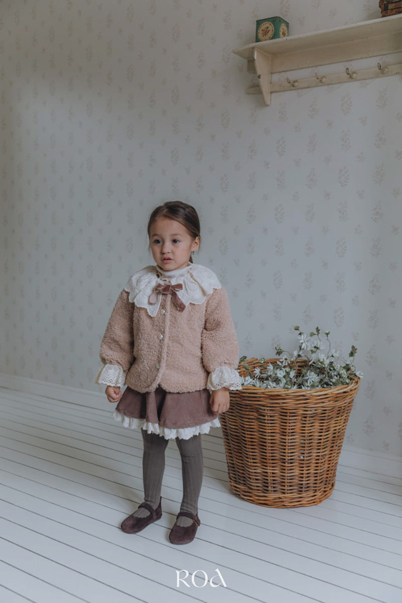 Roa - Korean Children Fashion - #magicofchildhood - Fleece Lace Jacket - 6