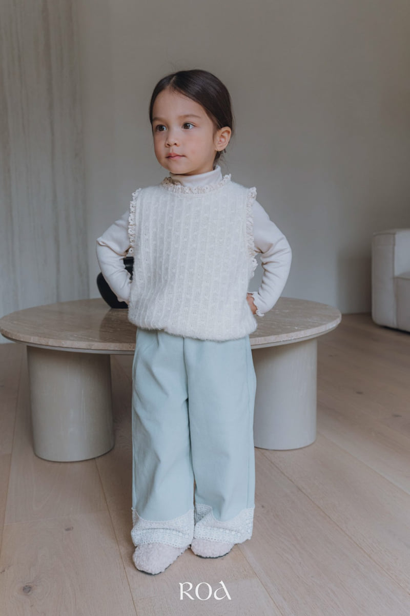 Roa - Korean Children Fashion - #magicofchildhood - Hem Lace Pants - 3
