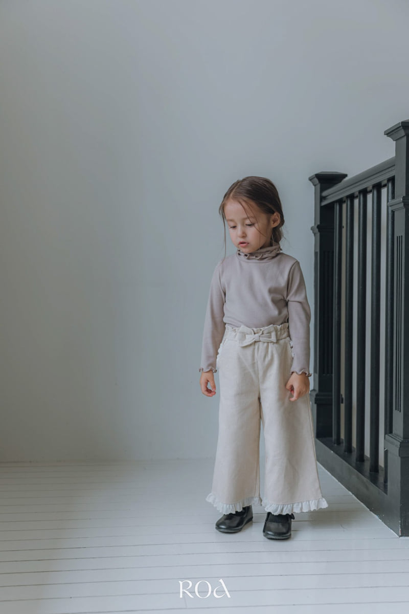 Roa - Korean Children Fashion - #littlefashionista - Corduroy Ribbon Pants - 4