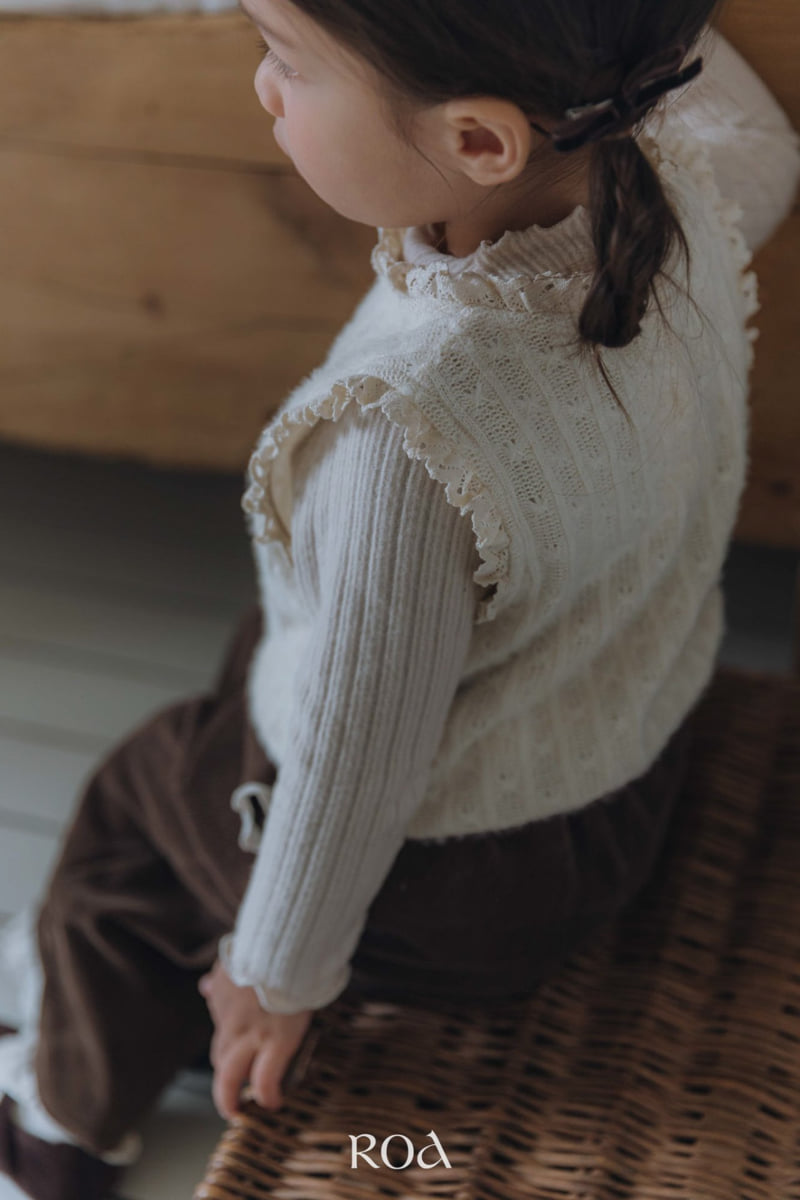 Roa - Korean Children Fashion - #magicofchildhood - Knit Lace Vest - 10