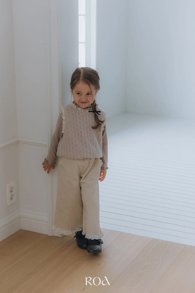 Roa - Korean Children Fashion - #minifashionista - Corduroy Ribbon Pants - 5