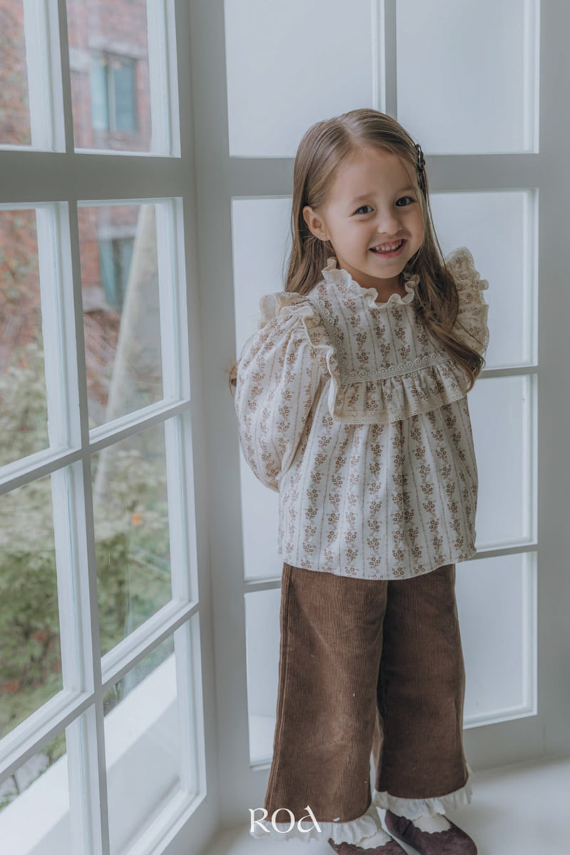 Roa - Korean Children Fashion - #minifashionista - Square Frill Blouse - 3