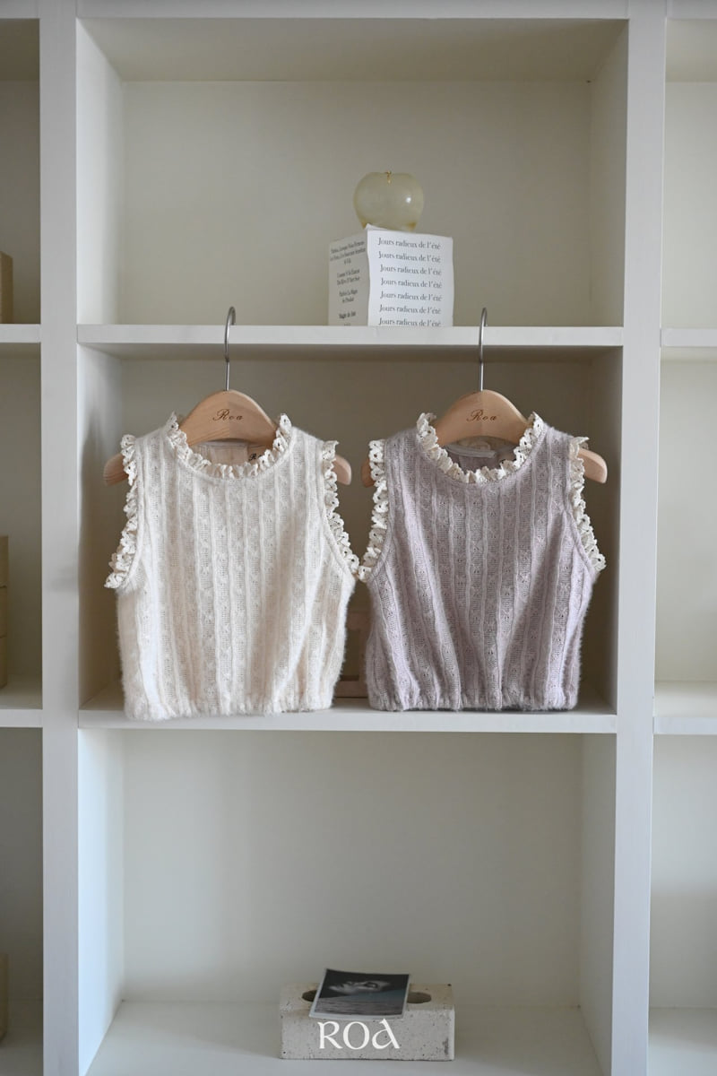 Roa - Korean Children Fashion - #prettylittlegirls - Knit Lace Vest - 12