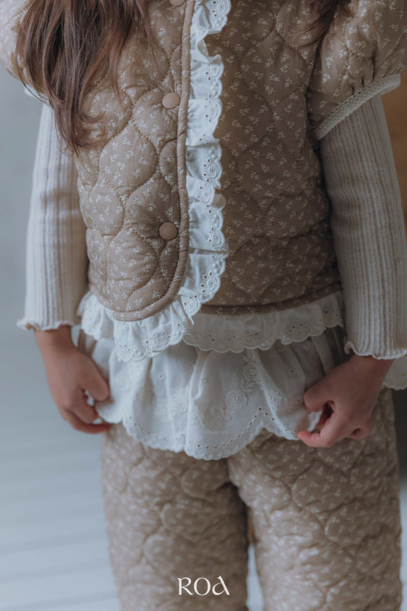 Roa - Korean Children Fashion - #todddlerfashion - Quilted Lace Vest - 11