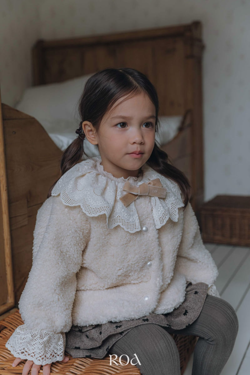 Roa - Korean Children Fashion - #todddlerfashion - Fleece Lace Jacket - 9