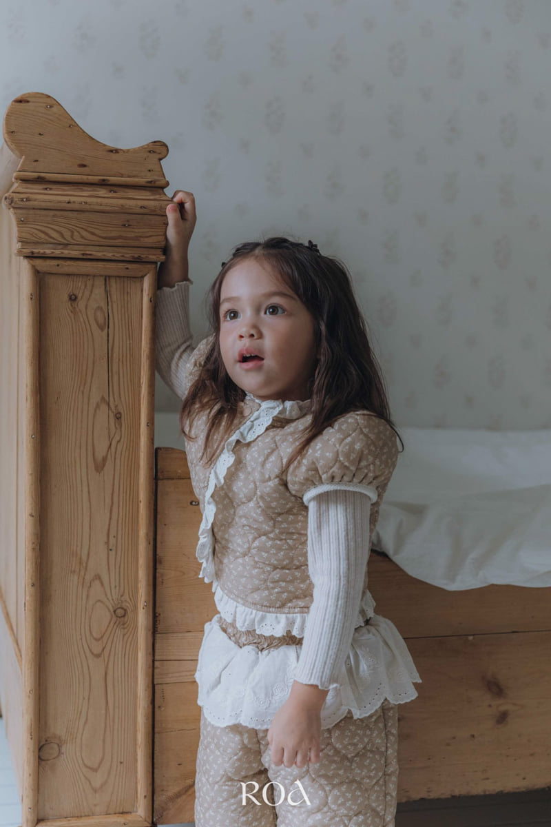 Roa - Korean Children Fashion - #toddlerclothing - Quilted Lace Pants - 8