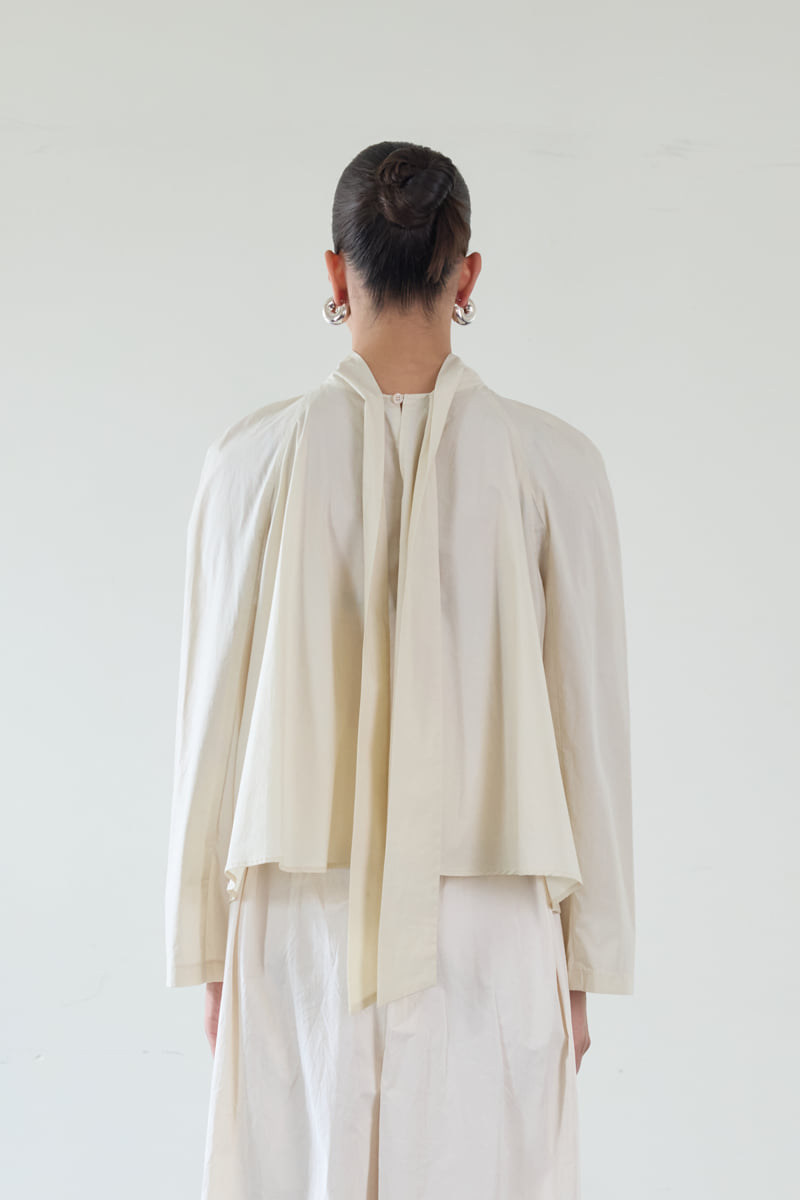 Roomk - Korean Women Fashion - #momslook - Tie Blouse - 12