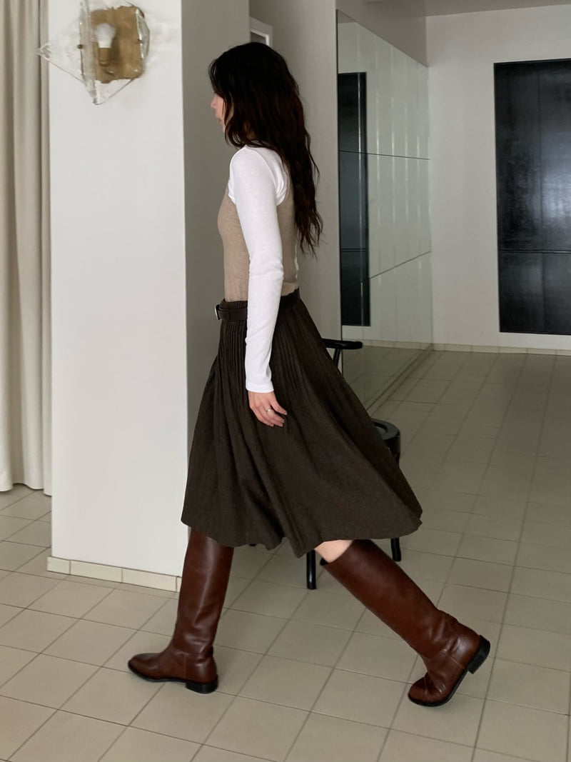 Roomk - Korean Women Fashion - #momslook - Pleated Skirt - 5