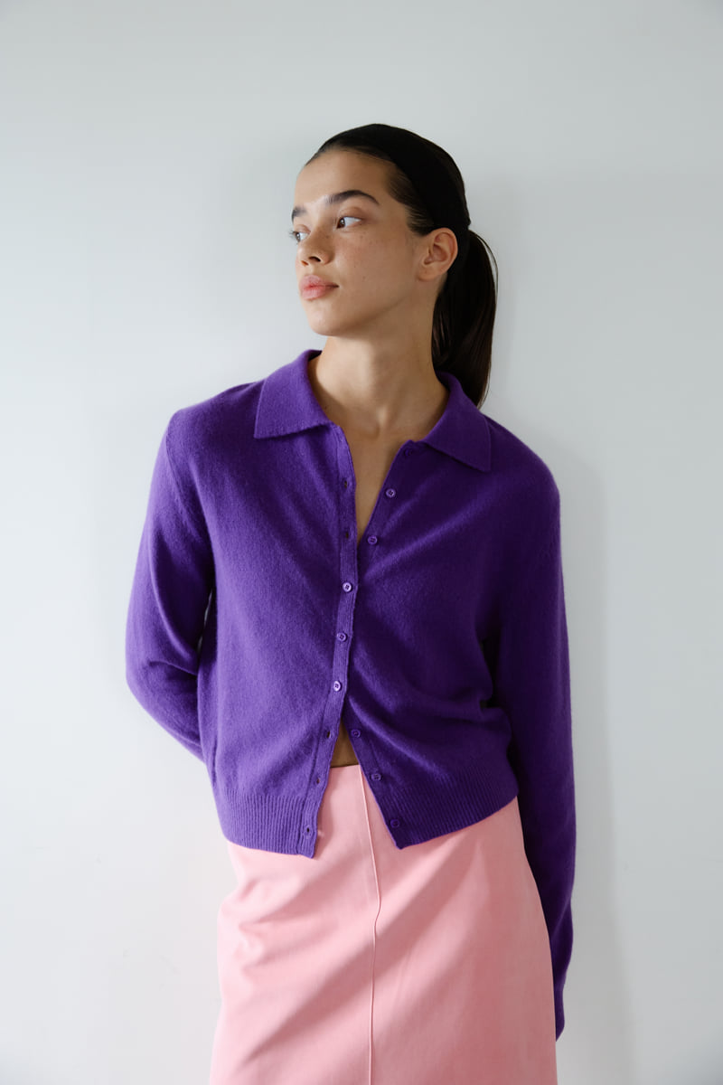 Roomk - Korean Women Fashion - #restrostyle - Collar Cardigan - 7