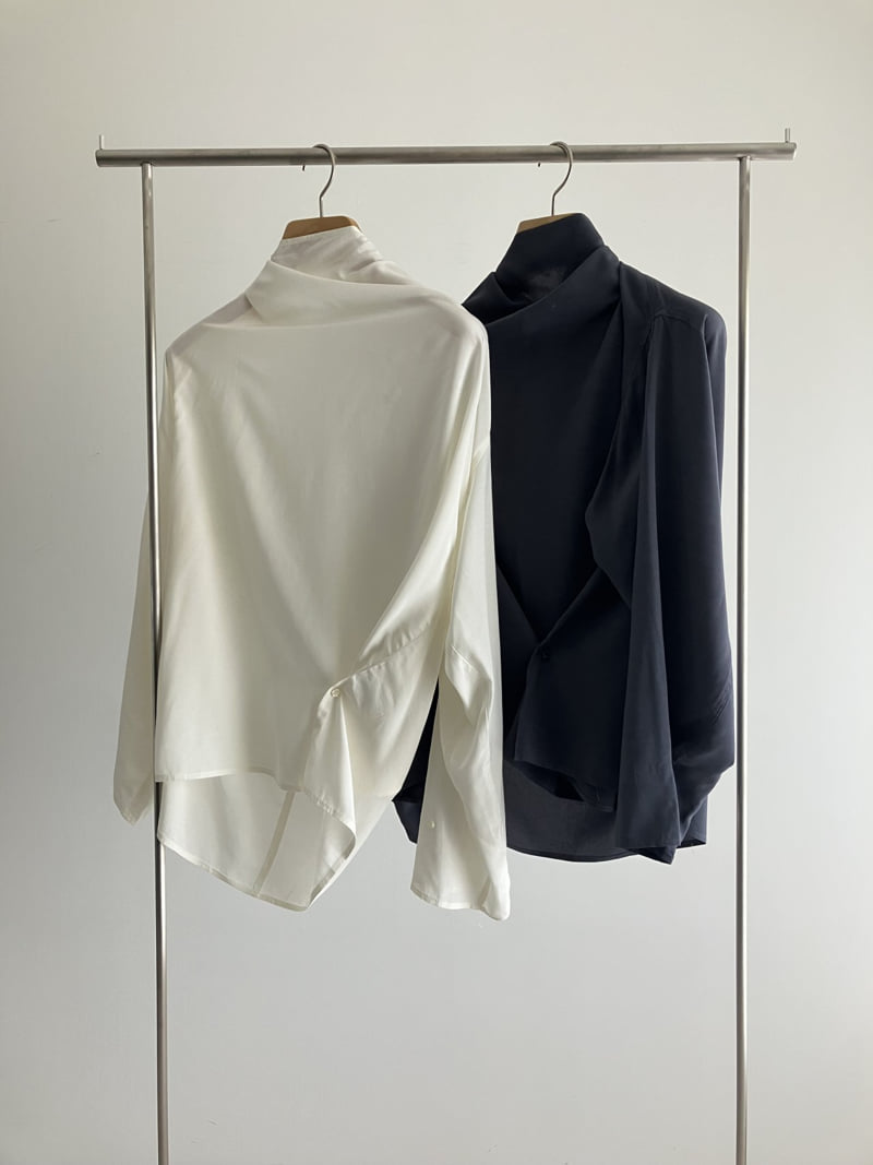 Roomk - Korean Women Fashion - #thatsdarling - Drape Blouse