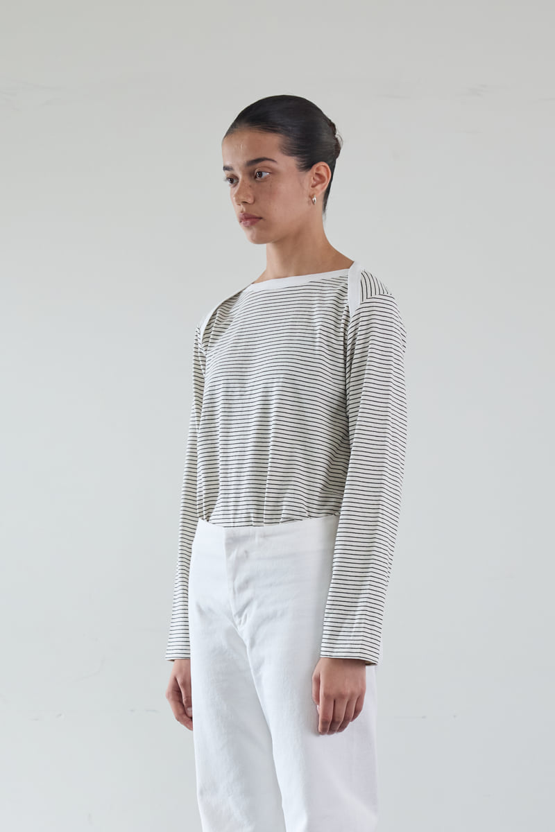 Roomk - Korean Women Fashion - #womensfashion - Boat Tee - 11