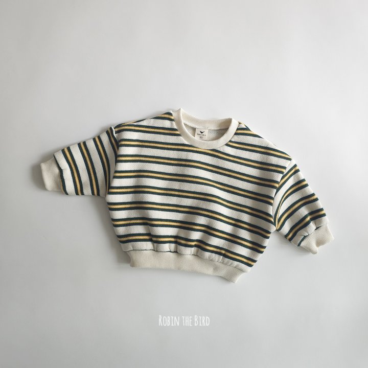 Saerobin - Korean Baby Fashion - #babyboutique - Stripe Fleece Sweatshirt - 7