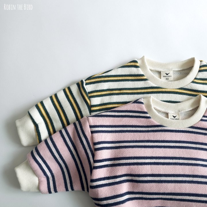 Saerobin - Korean Baby Fashion - #babyboutique - Stripe Fleece Sweatshirt - 8