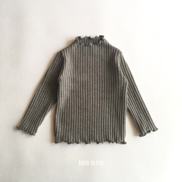 Saerobin - Korean Baby Fashion - #onlinebabyshop - Fleece Ribbed Wave Tee - 4