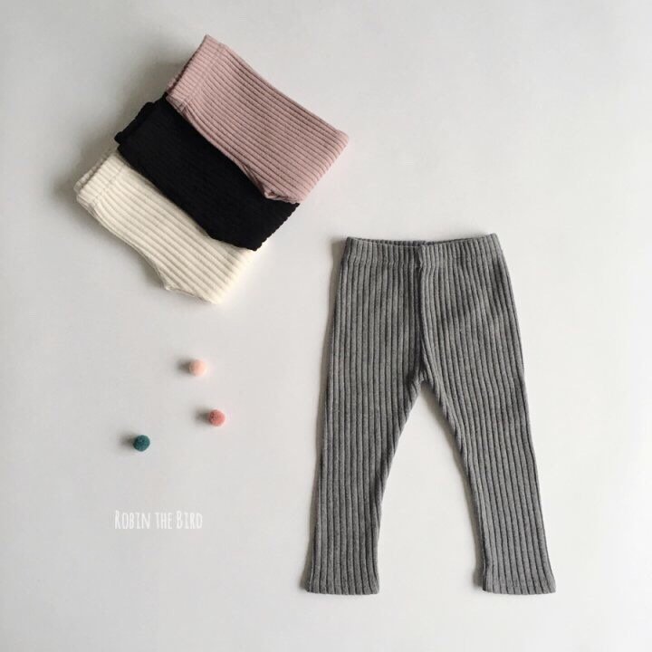 Saerobin - Korean Baby Fashion - #babyboutique - Fleece Ribbed Leggings - 4