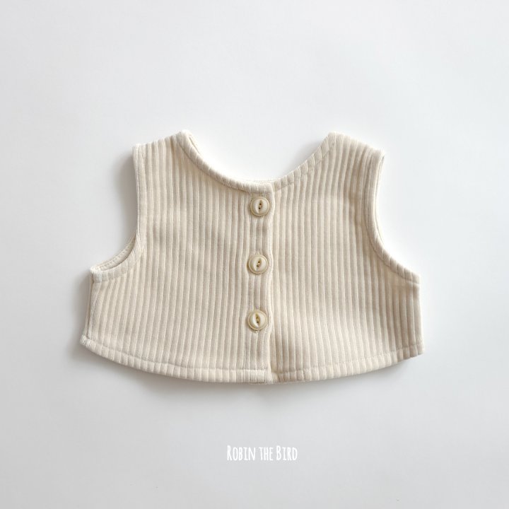 Saerobin - Korean Baby Fashion - #babyboutique - Bear Embroidery Reversible Vest - 2