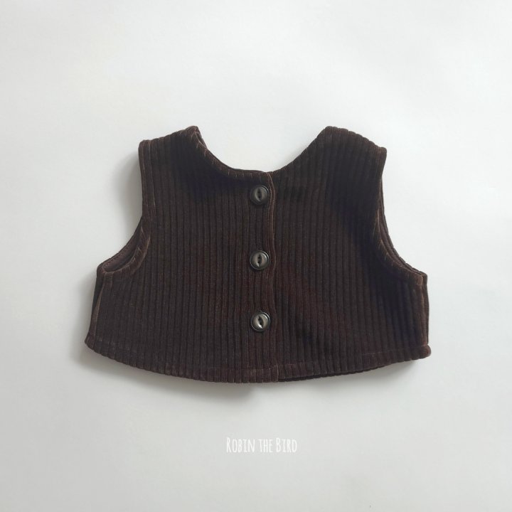 Saerobin - Korean Baby Fashion - #babyboutique - Bear Embroidery Reversible Vest - 4