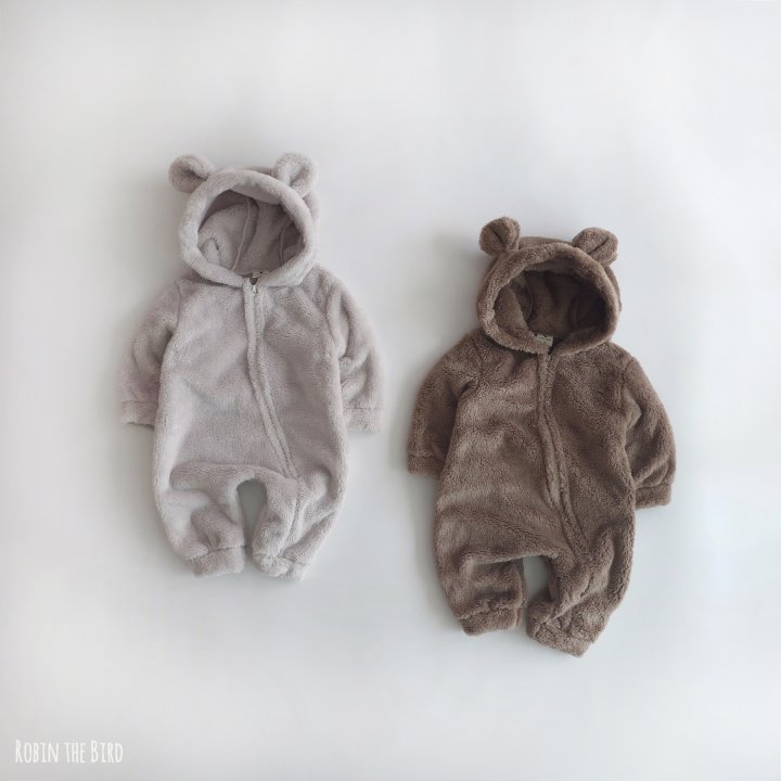 Saerobin - Korean Baby Fashion - #babyfever - Fleece Teddy Jumpsuit