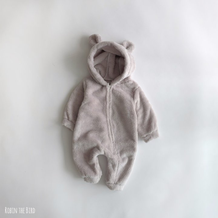 Saerobin - Korean Baby Fashion - #babygirlfashion - Fleece Teddy Jumpsuit - 2