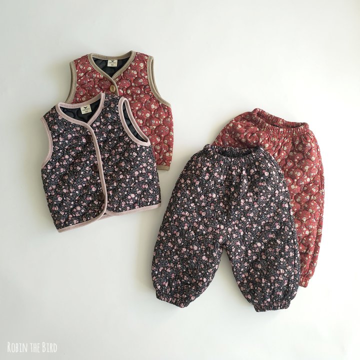 Saerobin - Korean Baby Fashion - #babygirlfashion - Quilted Vest Kimchi Set