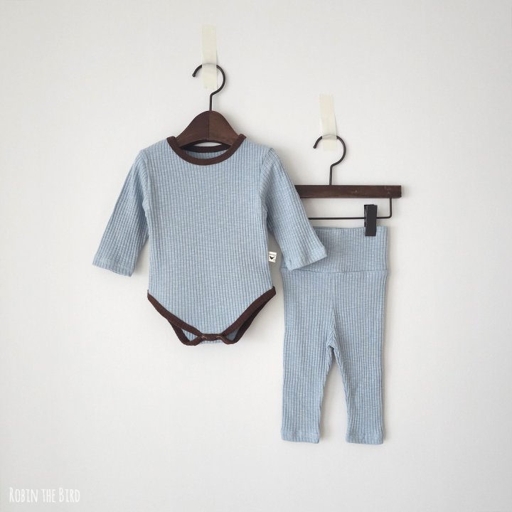 Saerobin - Korean Baby Fashion - #babyfever - Modal Ribbed Bodysuit Set - 4