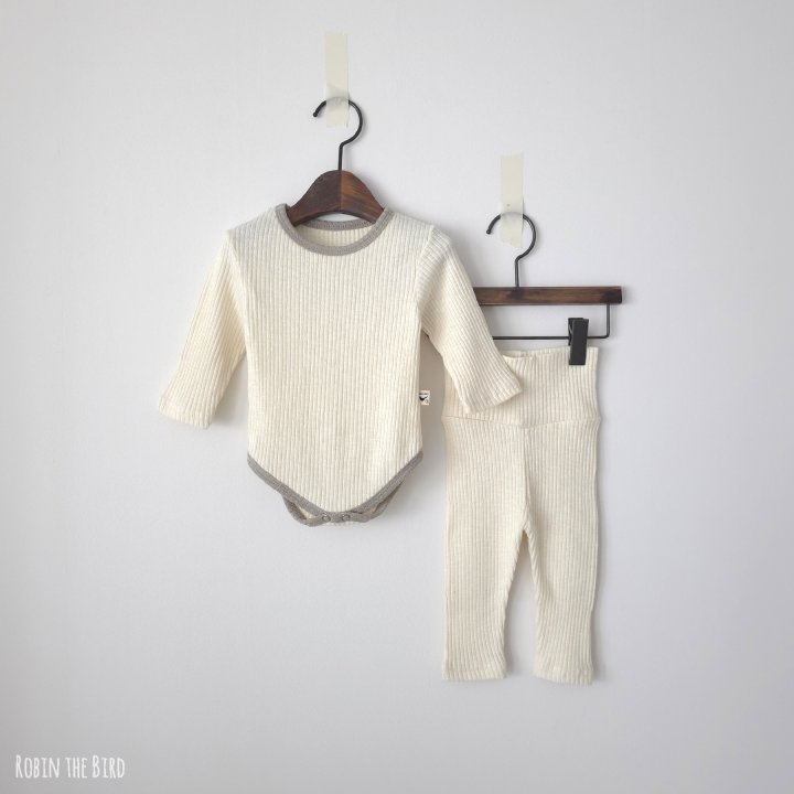 Saerobin - Korean Baby Fashion - #babylifestyle - Modal Ribbed Bodysuit Set - 5