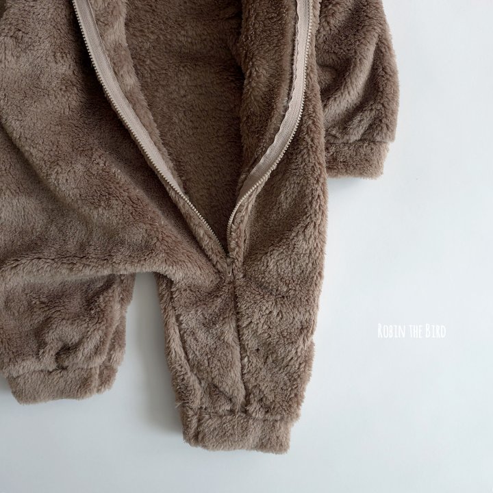 Saerobin - Korean Baby Fashion - #babyootd - Fleece Teddy Jumpsuit - 5