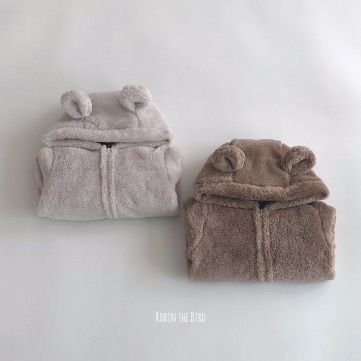 Saerobin - Korean Baby Fashion - #babyoutfit - Fleece Teddy Jumpsuit - 6