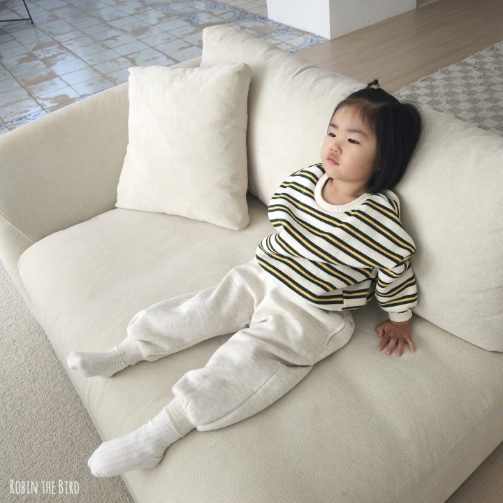 Saerobin - Korean Baby Fashion - #babyoutfit - Stripe Fleece Sweatshirt - 4