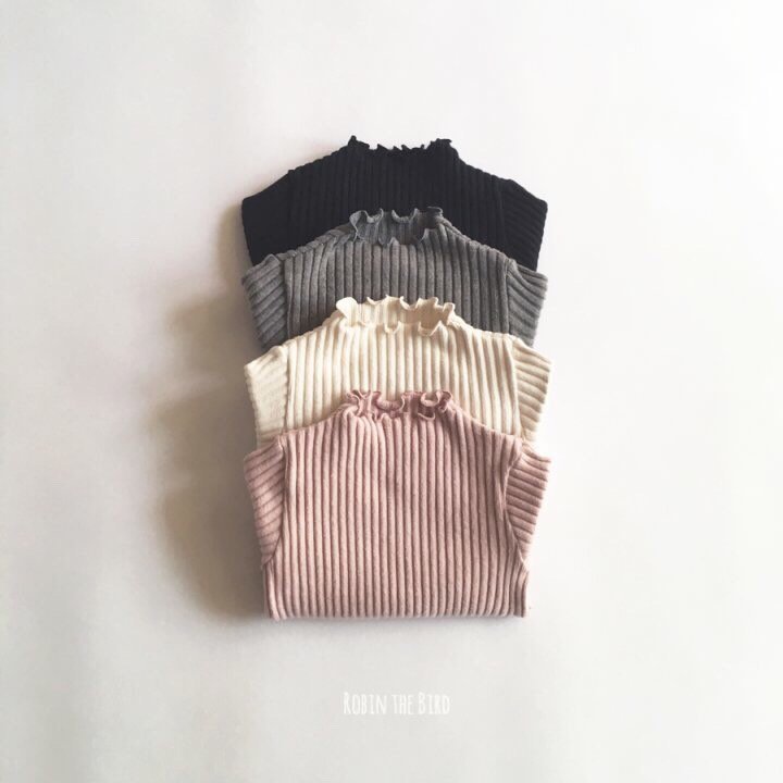 Saerobin - Korean Baby Fashion - #babywear - Fleece Ribbed Wave Tee