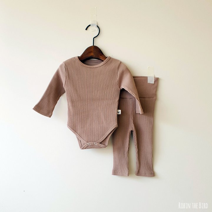 Saerobin - Korean Baby Fashion - #onlinebabyboutique - Ribbed Bodysuit Top - 9