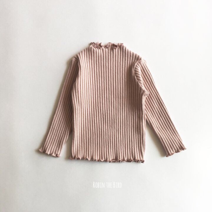Saerobin - Korean Baby Fashion - #onlinebabyshop - Fleece Ribbed Wave Tee - 3
