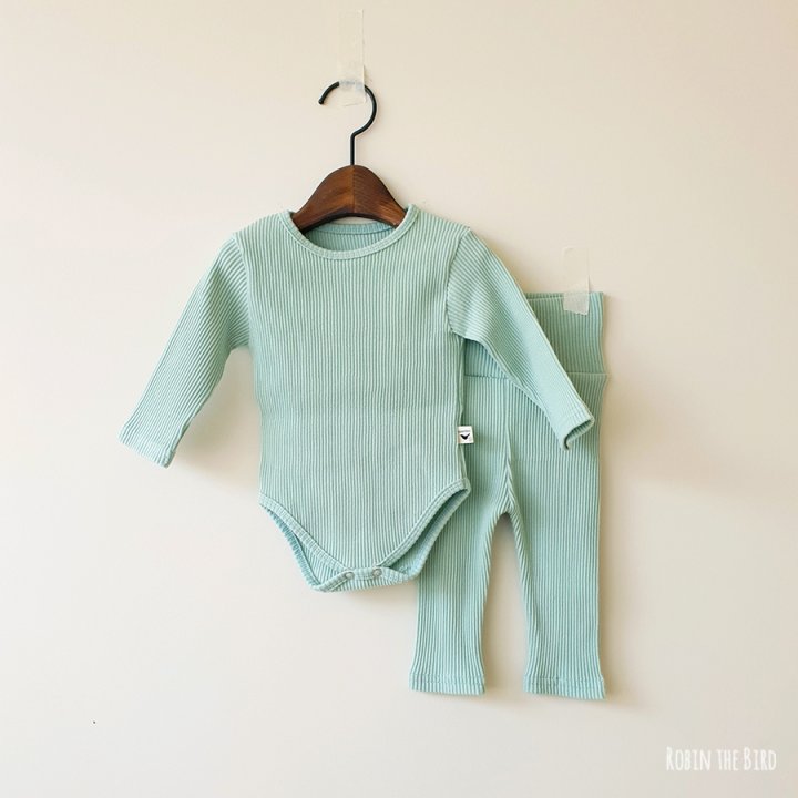 Saerobin - Korean Baby Fashion - #onlinebabyshop - Ribbed Bodysuit Top - 10