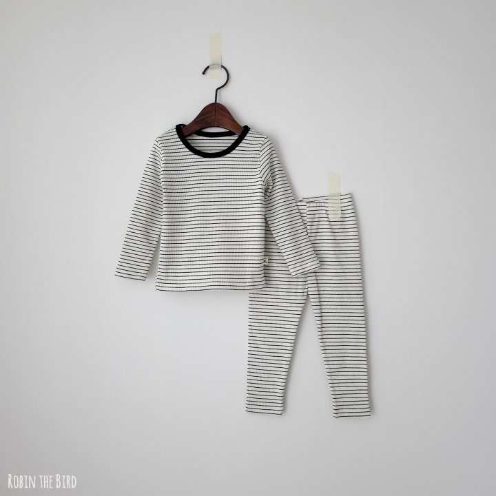 Saerobin - Korean Children Fashion - #designkidswear - Stripe Ribbed Easywear - 2