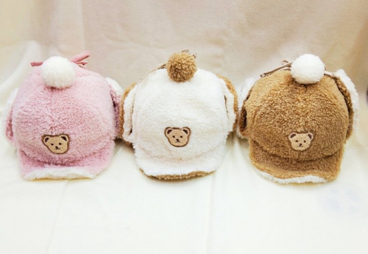 Shinseage Kids - Korean Children Fashion - #designkidswear - Teddy Fleece Ball Earflap Hat