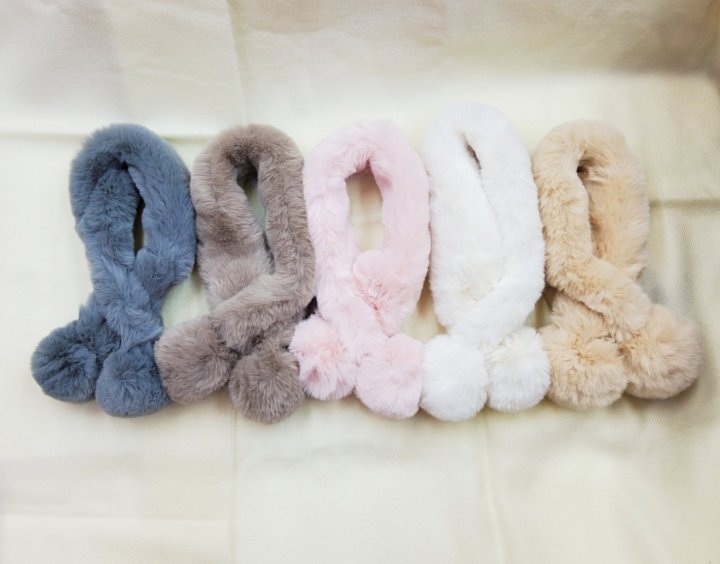 Shinseage Kids - Korean Children Fashion - #fashionkids - Double Pom Ring Neck Warmer