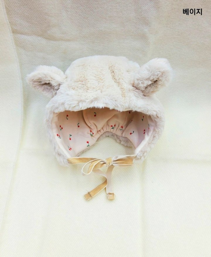 Shinseage Kids - Korean Children Fashion - #discoveringself - Cherry Bear Earflap Hat - 4