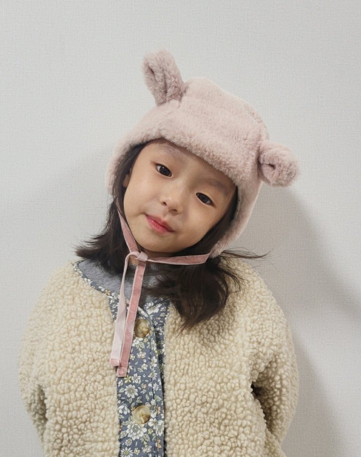 Shinseage Kids - Korean Children Fashion - #fashionkids - Dot Bear Earflap Hat - 2