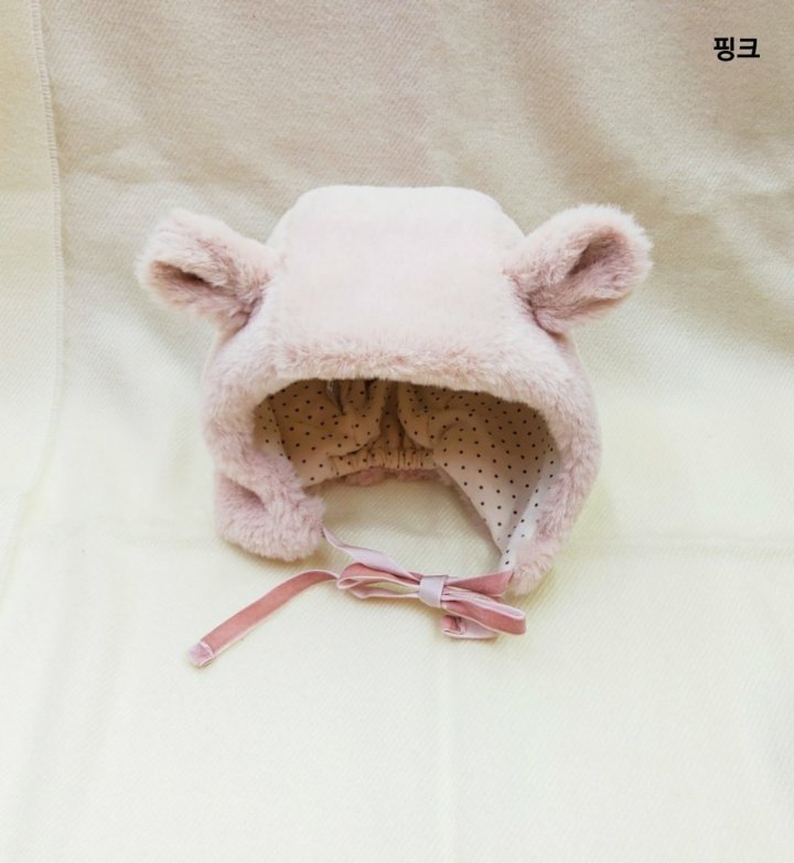 Shinseage Kids - Korean Children Fashion - #kidsshorts - Dot Bear Earflap Hat - 4