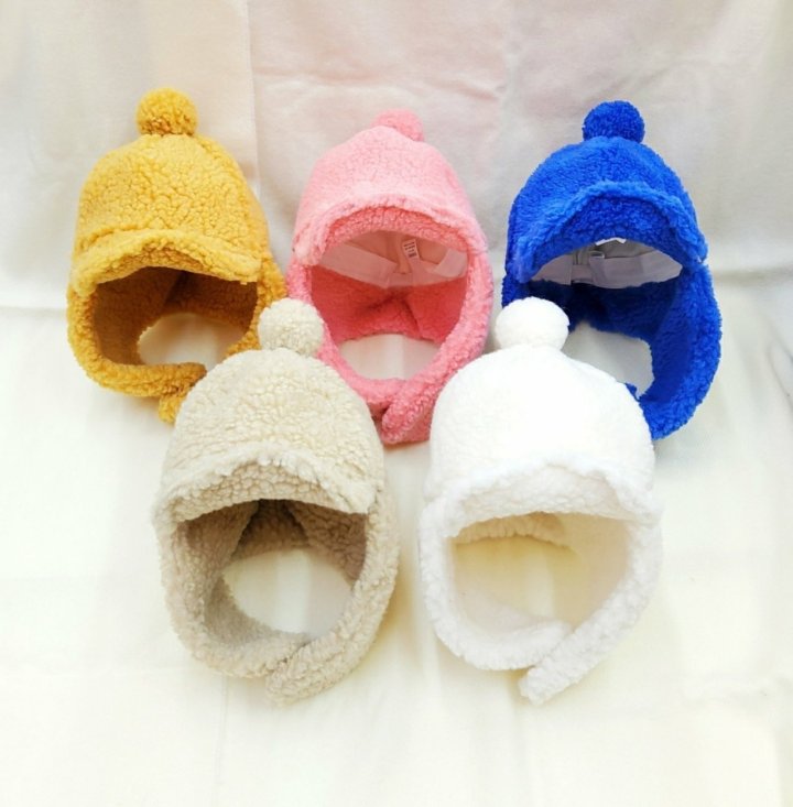 Shinseage Kids - Korean Children Fashion - #prettylittlegirls - Long Ear Fleece Ball Hat